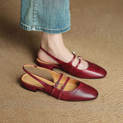 Women’s Flat Sandals with Soft Sole and Single Strap