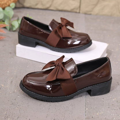 Women’s Plus Size Bow Knot Slip-On Loafers
