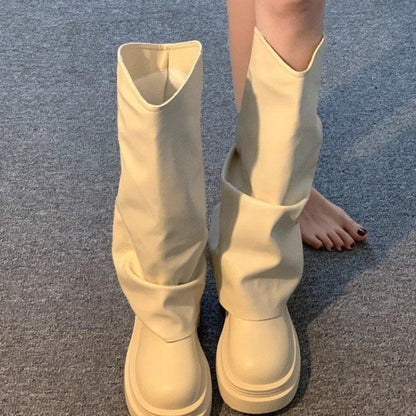Women’s Platform Dress Boots – British Style Autumn/Winter