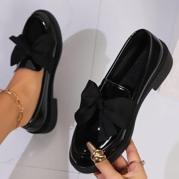 Women’s Plus Size Bow Knot Slip-On Loafers