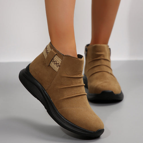 Round-Toe Women’s Frosted Martin Boots
