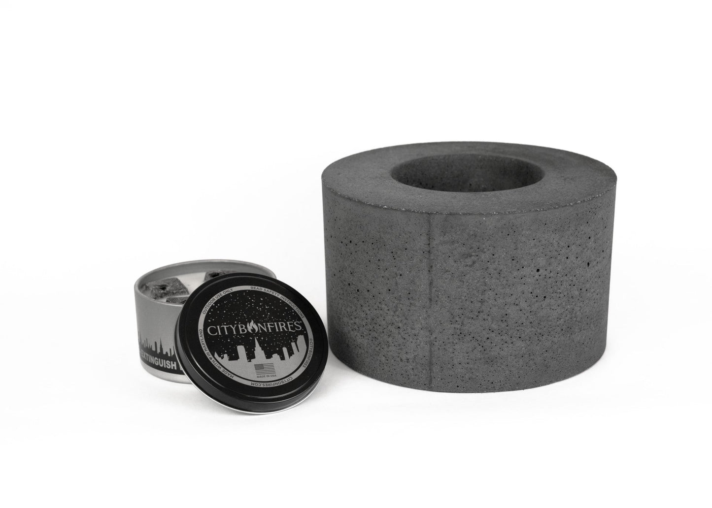 Classic Cylinder Concrete Fire Pit