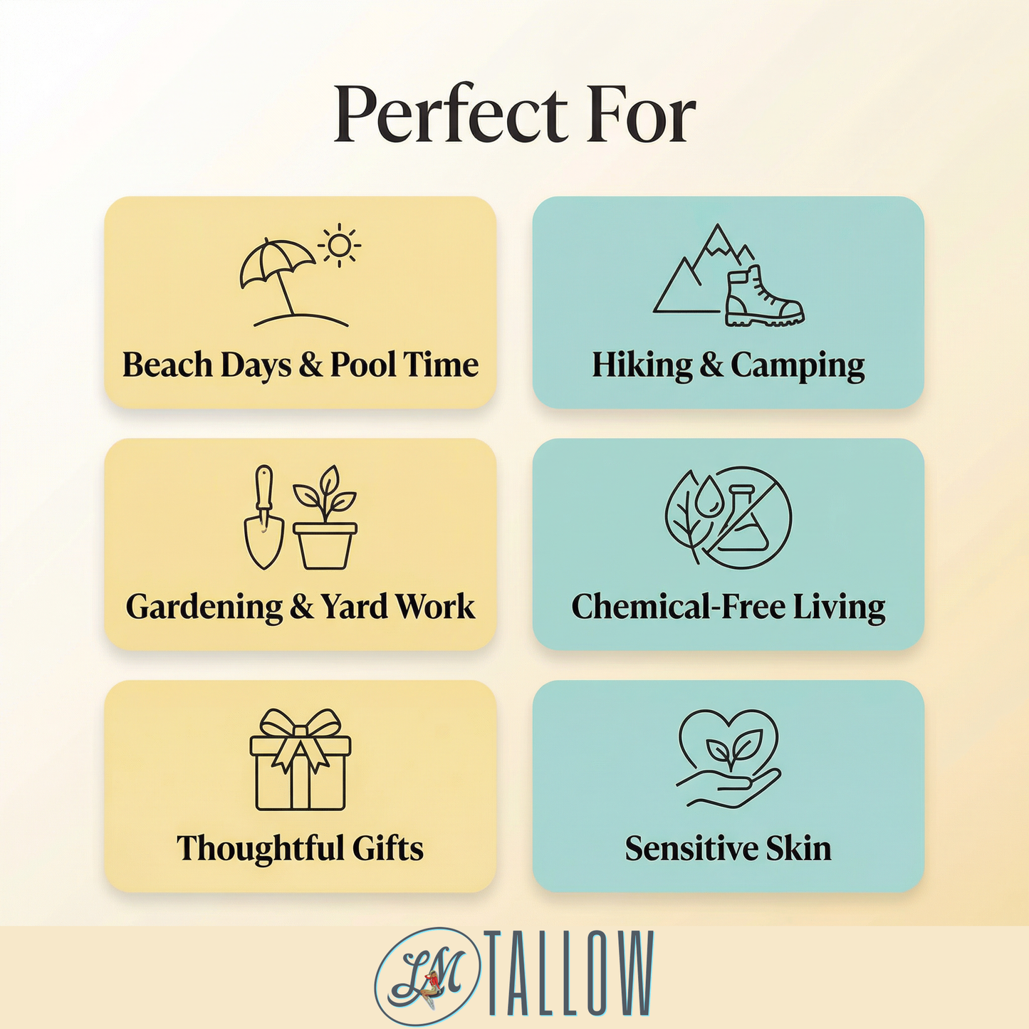 Tallow Sun Care Duo - Natural Before & After Sun Cream Gift Set with Zinc Oxide