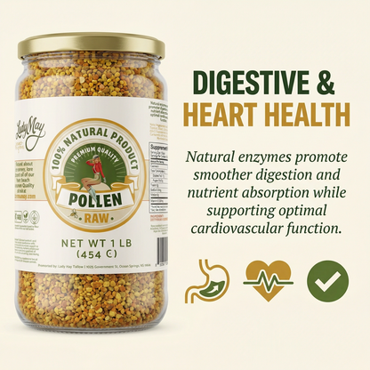 Honeymakers Raw Bee Pollen Granules by The Lady May – 100% Pure, Unheated Natural Superfood for Energy, Immune Support & Digestion – Non-GMO, Gluten-Free, Rich in Protein & Antioxidants (24 oz)