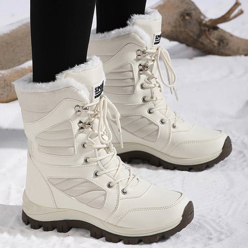 Women’s Long Wool & Velvet Snow Boots | Thickened Warm Winter Footwear