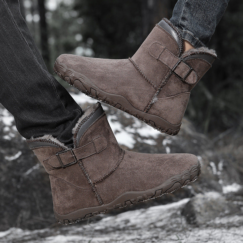 Unisex Warm Fleece-Lined Snow Boots – Anti-Slip Winter Boots