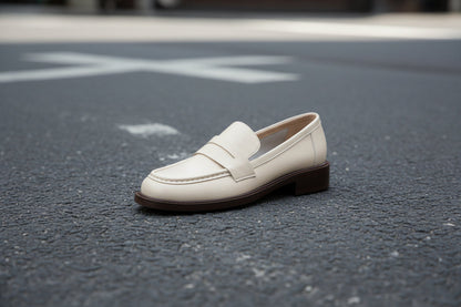Women’s British Style Vintage Heeled Leather Shoes