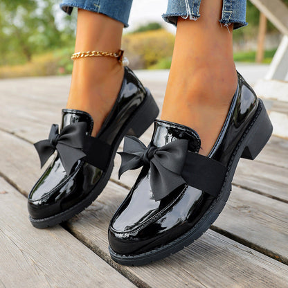 Women’s Plus Size Bow Knot Slip-On Loafers